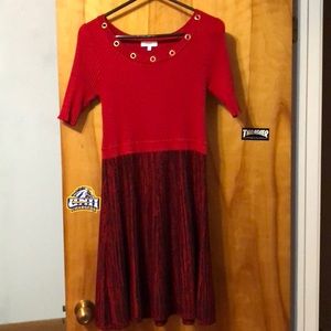 Junior’s red sweater dress